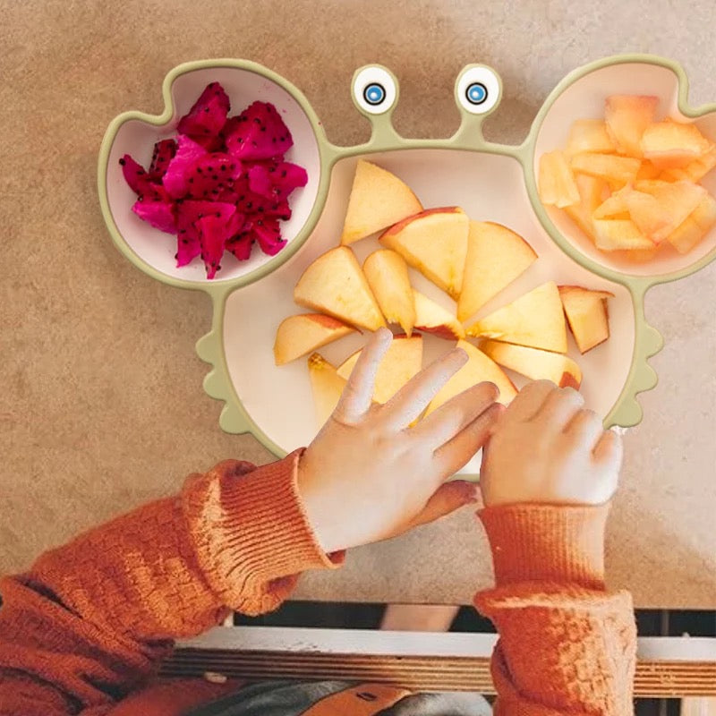 Silicone Baby Plate Crab