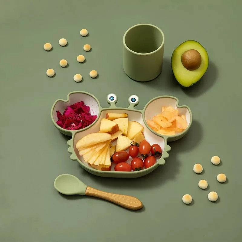 Silicone Baby Plate Crab