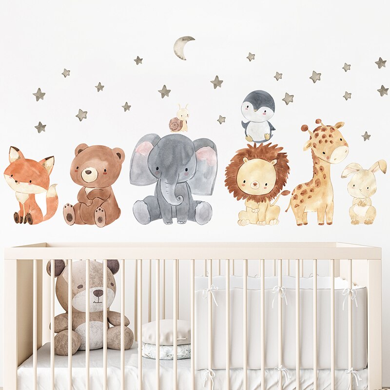 Africa Animals Wall Decal for Kids Room