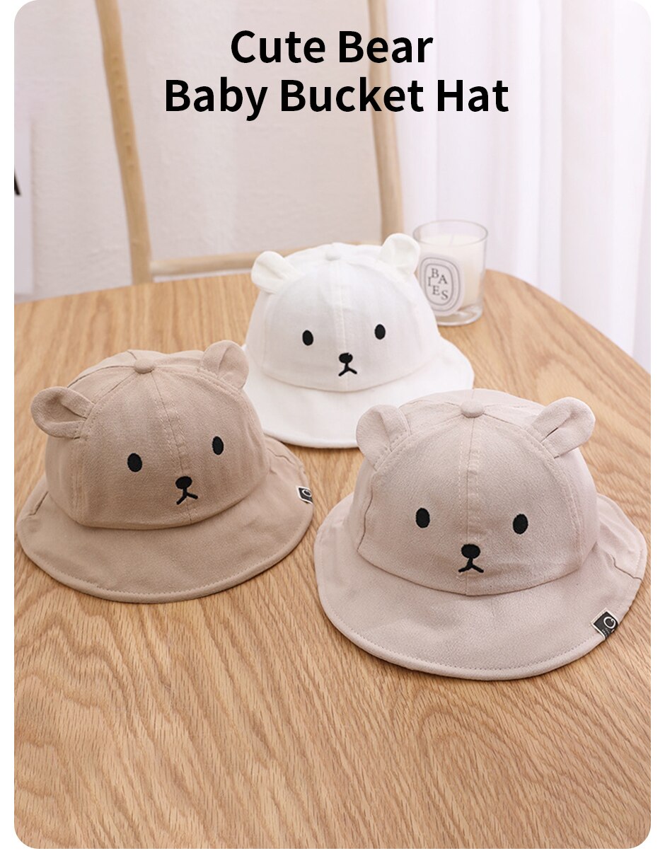 Cotton Kids Sun Hat Bear Unisex