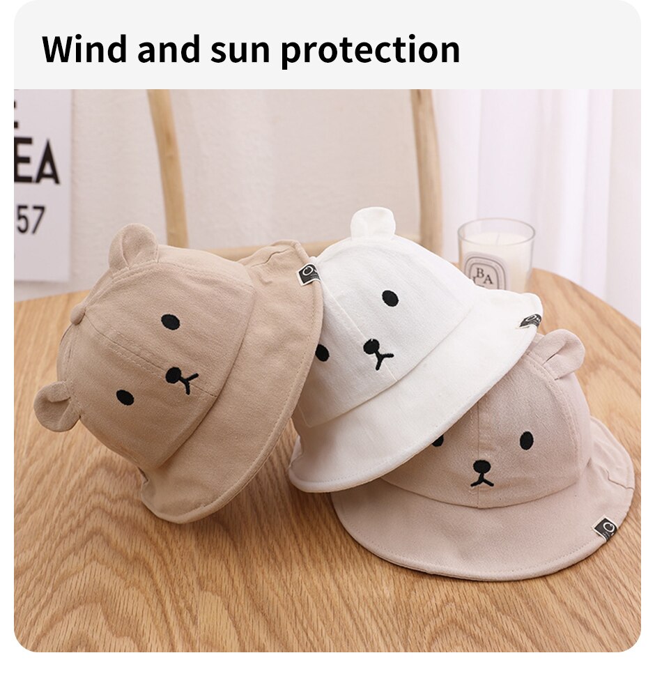 Cotton Kids Sun Hat Bear Unisex