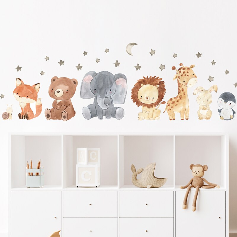 Africa Animals Wall Decal for Kids Room