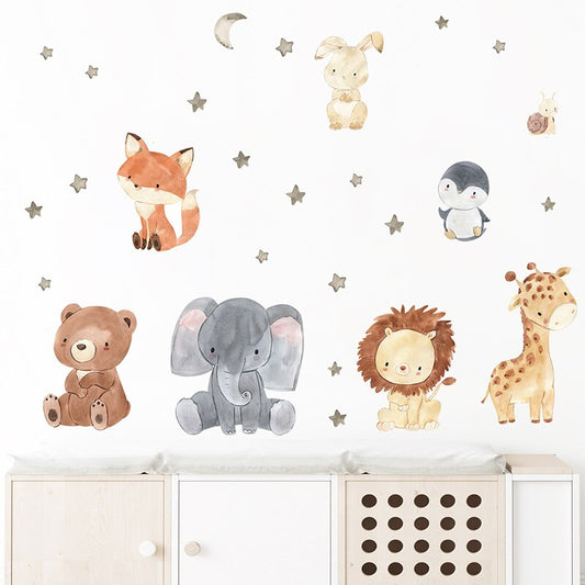 Africa Animals Wall Decal for Kids Room