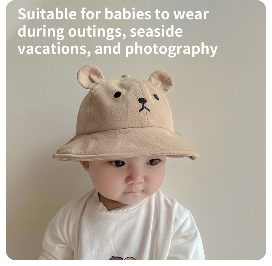 Cotton Kids Sun Hat Bear Unisex