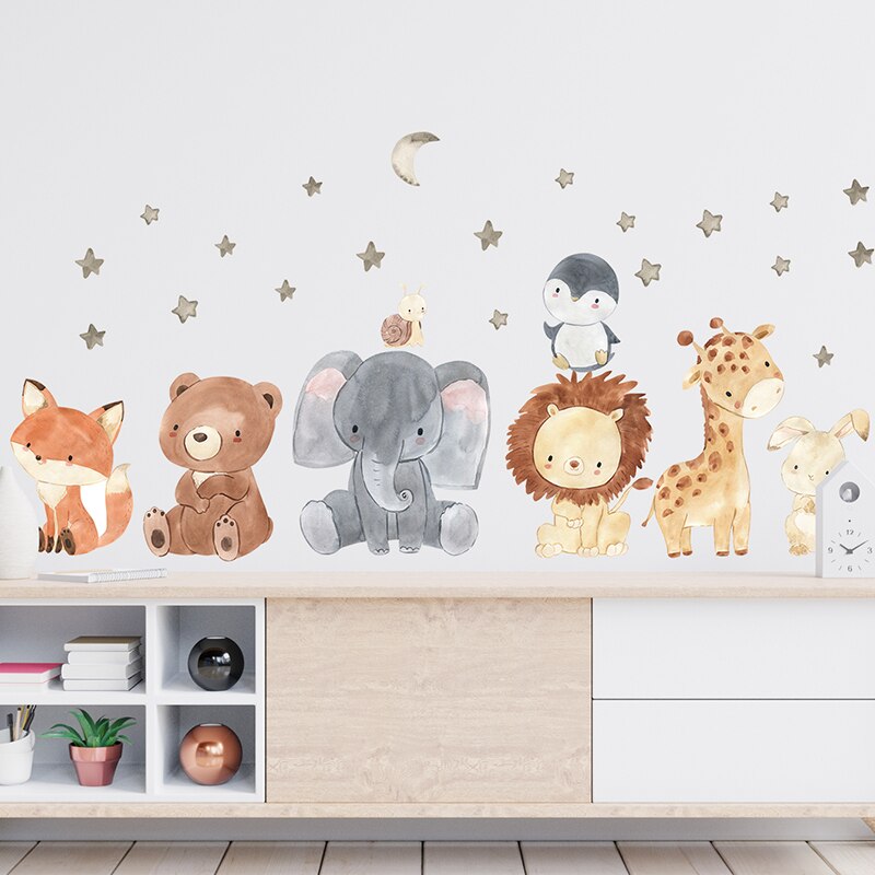 Africa Animals Wall Decal for Kids Room