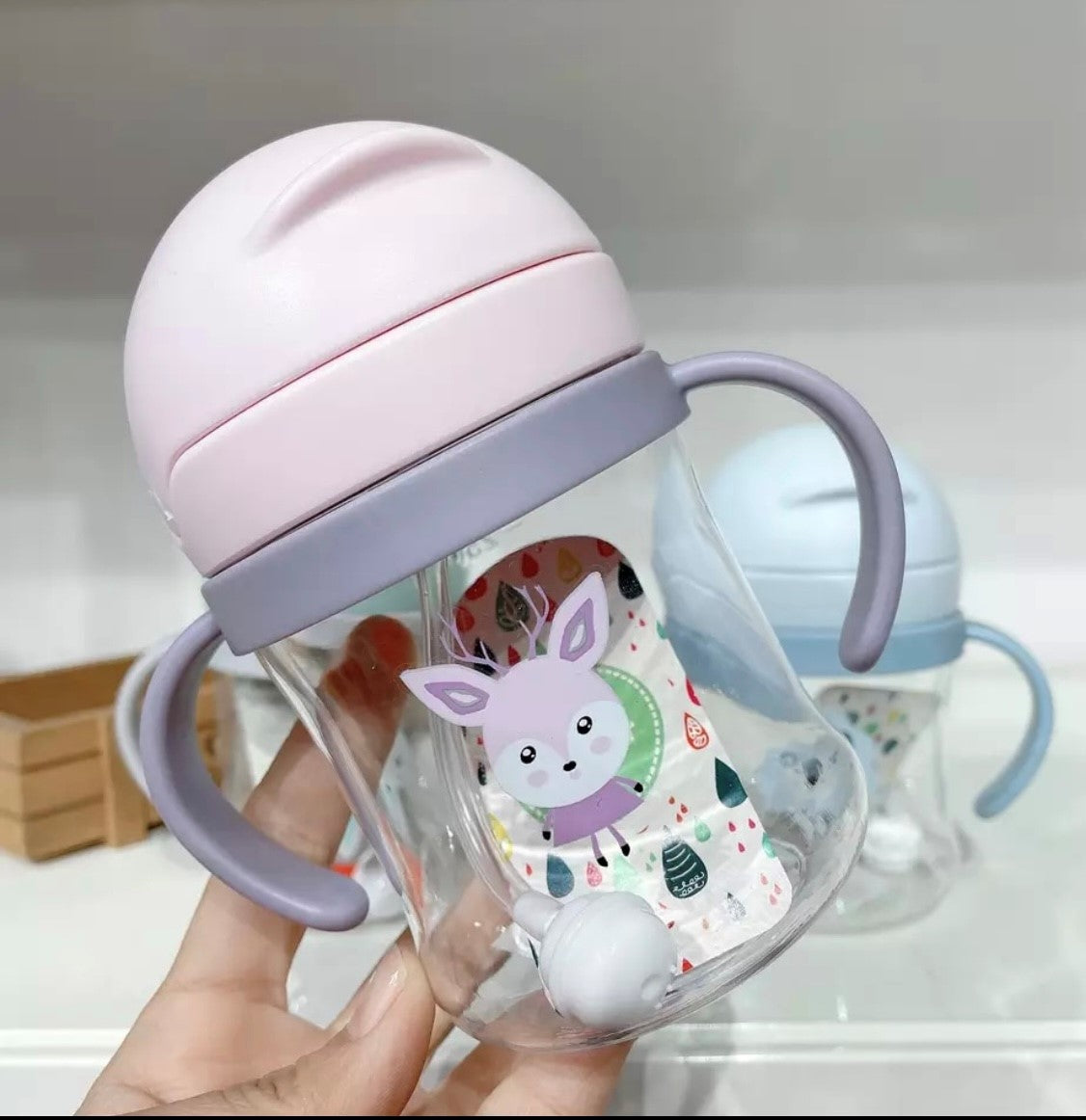 Baby Water Bottle 250ml with Animal sticker