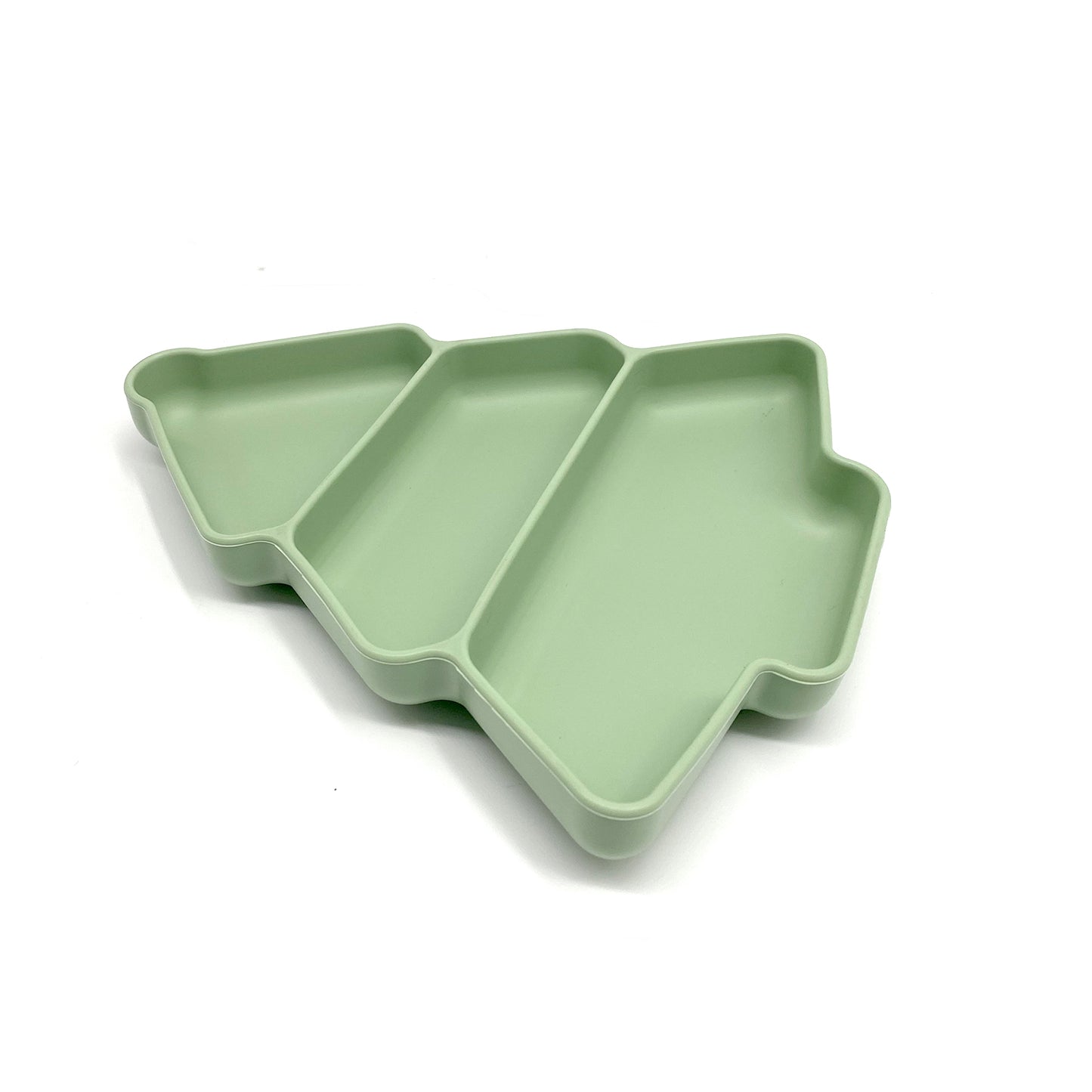 Christmas Tree Shaped Silicone Divided Plate