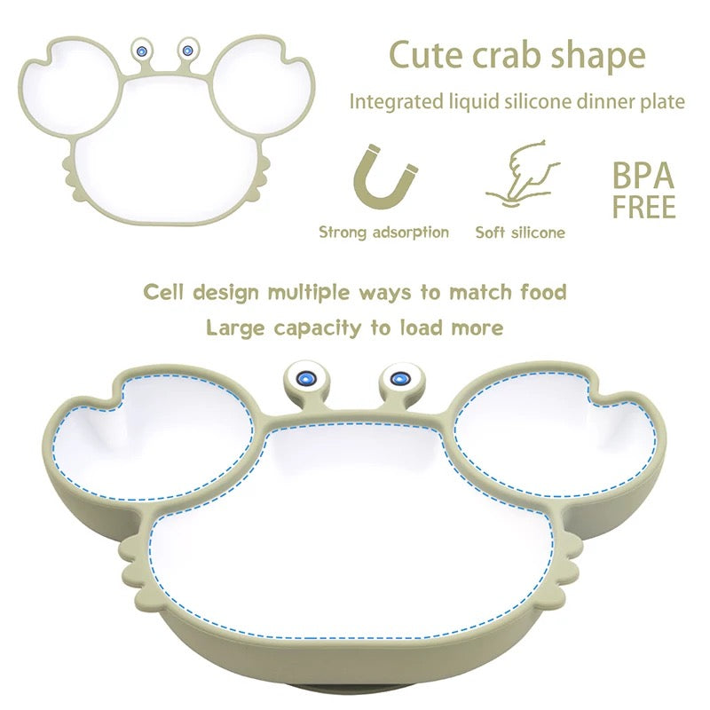 Silicone Baby Plate Crab