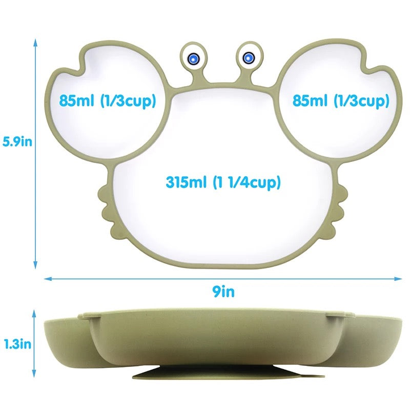 Silicone Baby Plate Crab