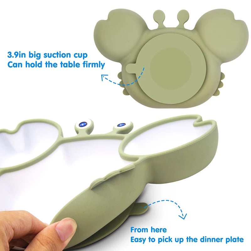 Silicone Baby Plate Crab